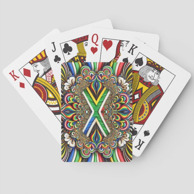 Playing Cards with South African Colors (Back)