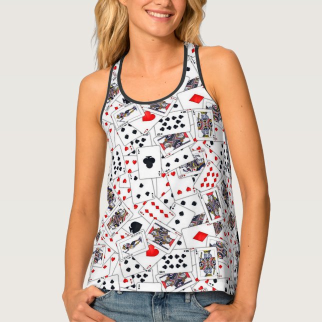 Playing Cards Women's Tank Top (Front)