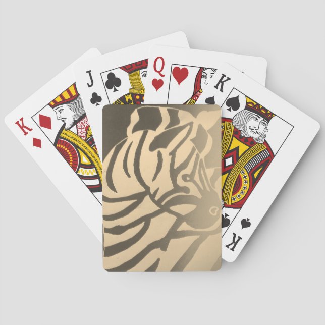 Playing Cards Zebra (black & white) (Back)