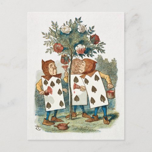 Playing Catds Illustration The Nursery Alice Postcard