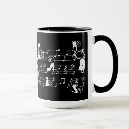 Playing Cats Musical Notes Coffee Mug