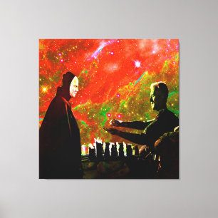 Playing Chess with Death Canvas Print