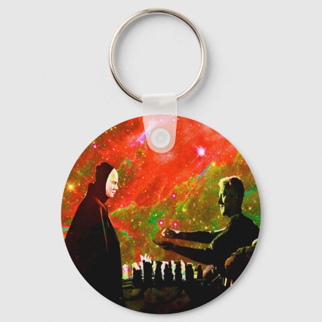 Playing Chess with Death Keychain (Front)