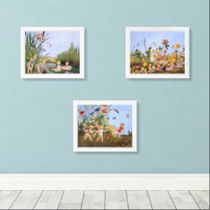 Playing Children by Freddie Langeler Nursery Art Wall Art Sets