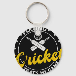 Playing Cricket That's My Game - Cricketing Cricke Keychain