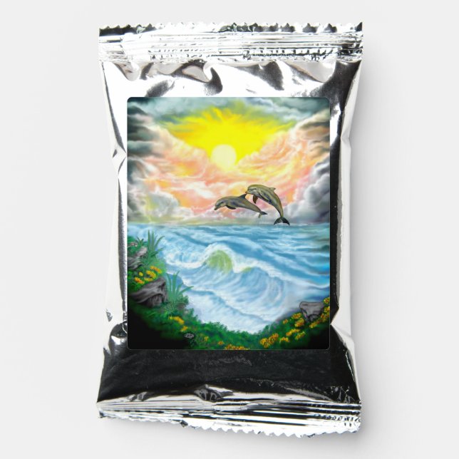 Playing Dolphins in the Sunshine Coffee Drink Mix (Front)