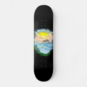 Playing Dolphins in the Sunshine Skateboard Deck