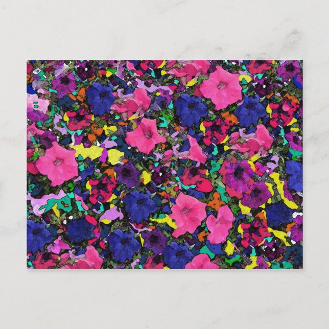 Playing Flowers ~ Postcard / Invitation (Front)