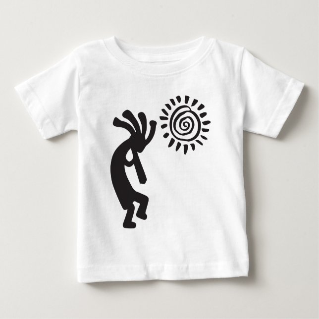 Playing Flute To the Sun Kokopelli T-Shirt (Front)