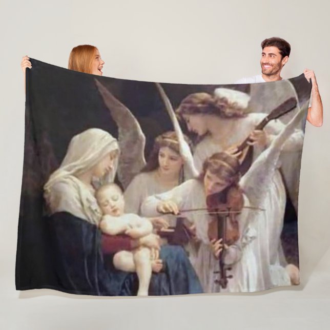 PLAYING for BABY JESUS Fleece Blanket (In Situ)