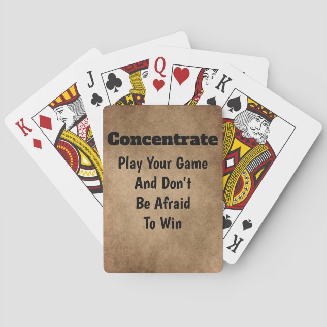 Playing Game Quote  Poker Cards (Back)