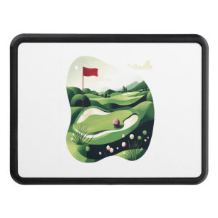Playing Golf Field Hitch Cover