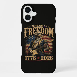 Playing Guitar 250 Years 4th July iPhone 16 Plus Case