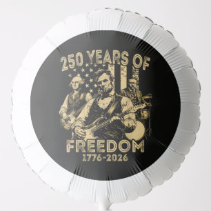 Playing Guitar 4th July 250th Anniversary Balloon