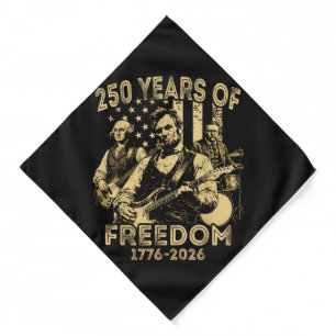 Playing Guitar 4th July 250th Anniversary Bandana