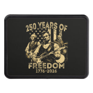 Playing Guitar 4th July 250th Anniversary Hitch Cover