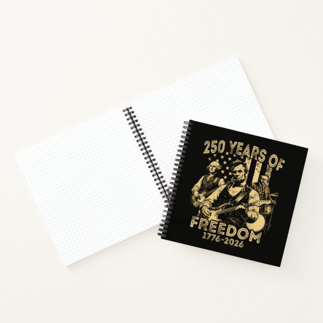 Playing Guitar 4th July 250th Anniversary Notebook (Inside)