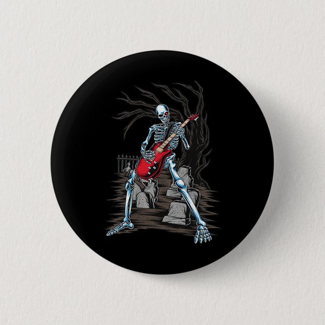 Playing Guitar  Button (Front)