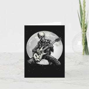 Playing Guitar Punk Rock Music Halloween Mens Kids Card