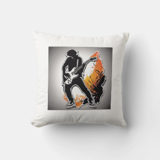 Playing Guitar Throw Pillow