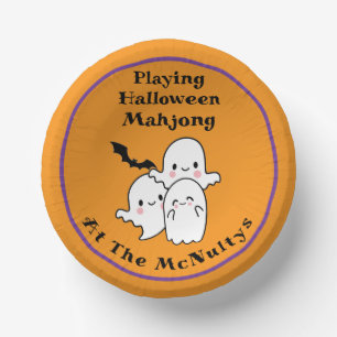 Playing Halloween Mahjong Personalize NAME Paper Bowls