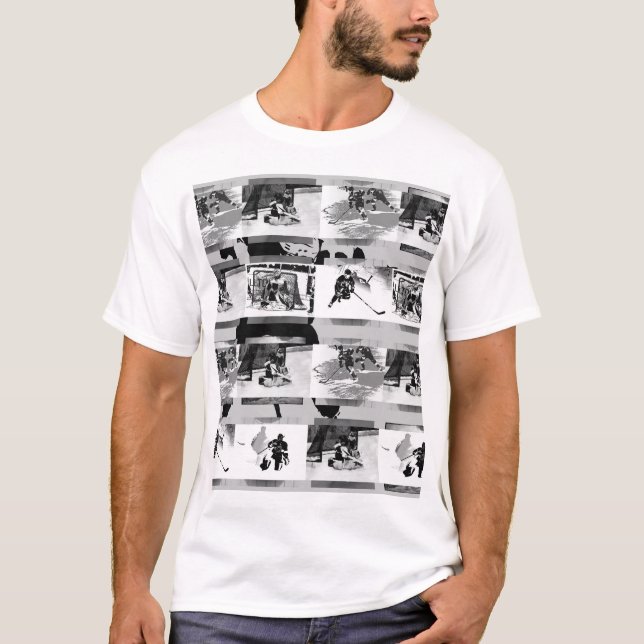 Playing Hockey - Ice Hockey Players T-Shirt (Front)