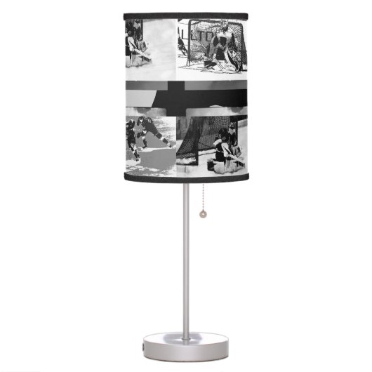 Playing Hockey - Ice Hockey Players Table Lamp (Left)
