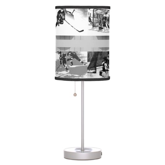 Playing Hockey - Ice Hockey Players Table Lamp (Right)