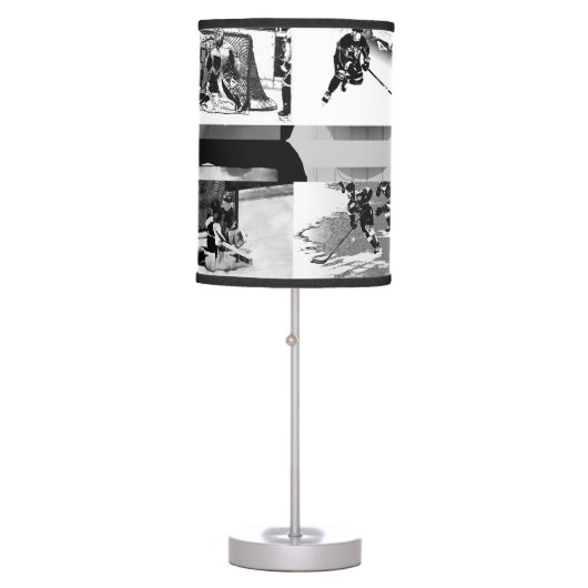 Playing Hockey - Ice Hockey Players Table Lamp (Front)