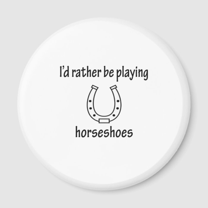 Playing Horseshoes Fridge Magnets