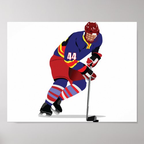 Playing Ice Hockey Poster