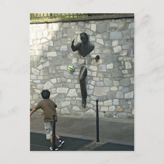 Playing in Montmartre Postcard (Front)