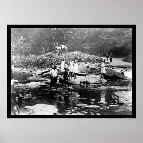 Playing in Rock Creek Park Washington DC 1922 Poster