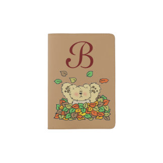 Playing in the Leaves Passport Holder