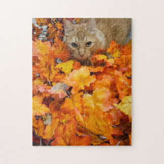 Playing in the Leaves Puzzle, 11" x 14", 252 pcs Jigsaw Puzzle