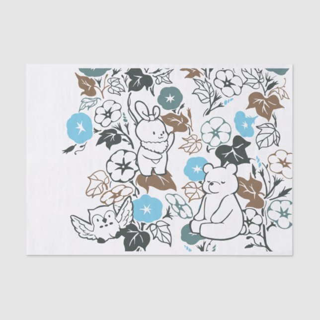 Playing in the Morning Glory Garden Pattern  Tissue Paper (Front)