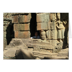 Playing in the Ruins ... Ta Prohm, Cambodia Card