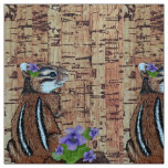 Playing in the Spring violets Fabric