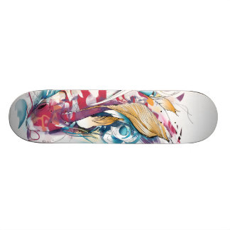 Playing Koi skateboard Deck