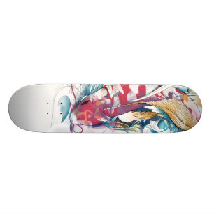 Playing Koi Skateboard Deck
