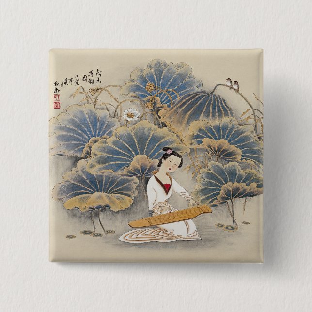 Playing Music by Lotus Pond Button (Front)