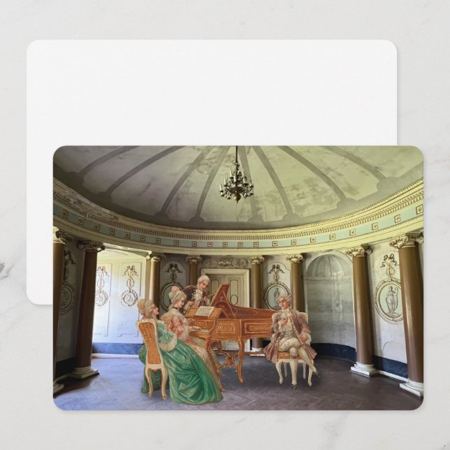 Playing Music Holiday Card (Front/Back)