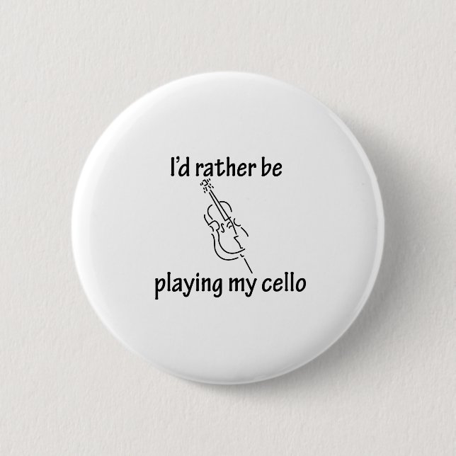 Playing My Cello Button (Front)