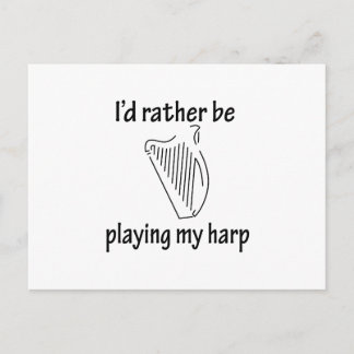 Playing My Harp Postcard