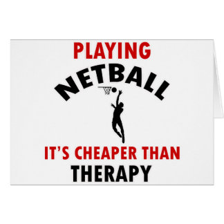 playing netball design cards