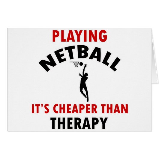 playing netball design cards (Front Horizontal)