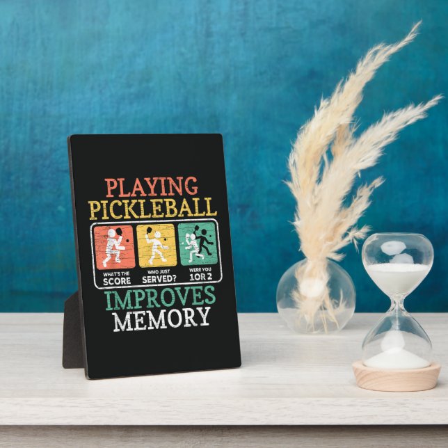 Playing Pickleball Improves Memory  Plaque (Side)