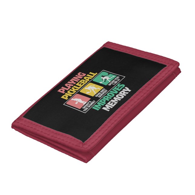 Playing Pickleball Improves Memory Tri-fold Wallet (Bottom)