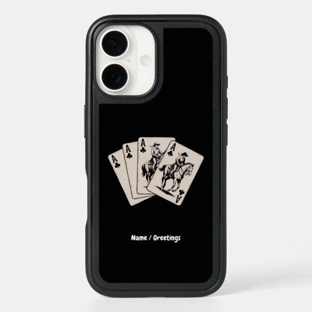 Playing Poker-Card Western Country Girl Trendy  Otterbox iPhone Case (Back)