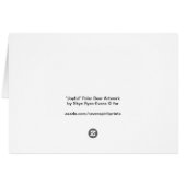 Playing Polar Bear Cubs & Aurora Art Card (Back Horizontal)